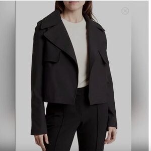BAGATELLE Collection Cropped Trench Coat in Black Size XL